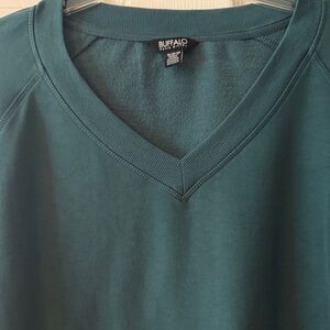 Buffalo David Bitton Forest Green V-Neck Sweatshirt